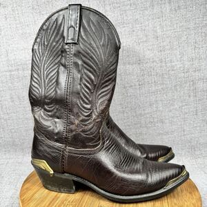 Dingo Western Boots Men's Size 9 D Western Cowboy Lizard Print Vintage